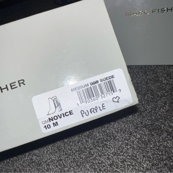 Mark Fisher Peep Toe Suede Booties Size 10M - Picture 9 of 9